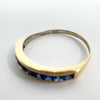 14ct Gold 0.50ct French Cut Sapphire Half  Eternity Band Ring Size M 1/2 585