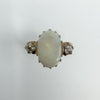 Antique 9ct Rose Gold 3ct Opal & Old Cut Diamond Ring 375 Size M