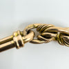 Antique 9ct Rose Gold Fancy Trombone & Fetter Links Bracelet & Dog Clip 375 18g 