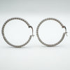 CZ Full Hoop Earrings Sterling Silver 925
