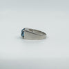 Vintage 2ct Blue Topaz Ring in Sterling Silver Size K