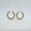Vintage 14ct Gold Small Chunky Twisted Hoop Earrings 375