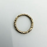 Small Antique 15.9mm Georgian 14ct Gold Engraved Chased Spilt Ring 585
