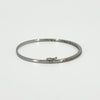 9ct White Gold Diamond Hinged Bangle / Bracelet 375