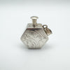 Vintage Hexagonal Perfume / Poison Bottle Pendant in Sterling Silver 925