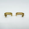 Vintage 9ct Gold Diamond Cut / Herringbone Hoop Earrings