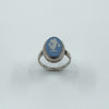 Vintage Sterling Silver Wedgewood Blue Jasper Ware Cameo Ring 925 Size M N 1982