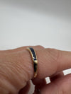 14ct Gold 0.50ct French Cut Sapphire Half  Eternity Band Ring Size M 1/2 585
