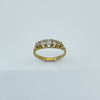Victorian Antique 18ct Gold 0.50ct Diamond 5x Stone Boat Ring 750 Size N
