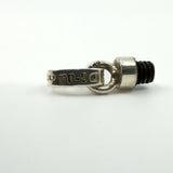 Unusual Chunky Vintage Sterling Silver Round Perfume / Poison Bottle Pendant 925