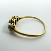 Vintage 18ct Gold 1.10ct Diamond & Sapphire Trilogy Ring 750 Size P