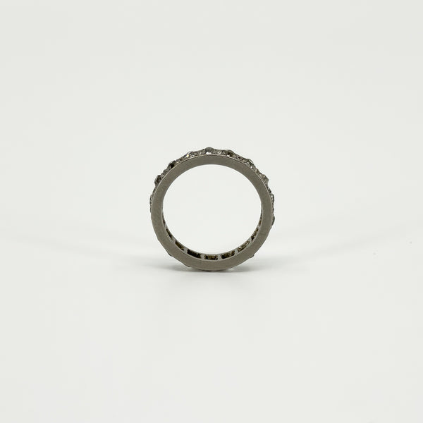 Antique Platinum Old Cut Diamond Full Eternity Band / Ring 950 Size J