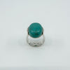 Sterling Silver Chunky Natvie Turquoise Ring 925 Size R 