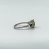 Sterling Silver 1.70ct Peridot Trilogy Ring Size N  