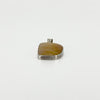 Large Chunky Vintage Yellow Agate Fob Pendant 925 