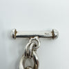 Vintage Chunky Sterling Silver Curb Links 16” Chain / Necklace & T-Bar 925 85g