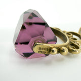 Vintage 9ct Gold Spinning Amethyst Fob / Pendant / Charm 375 (Birm 1965)
