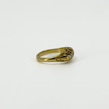 Antique 18ct Gold 0.32ct Diamond Boat Ring 750 Size N (Birm 1914)