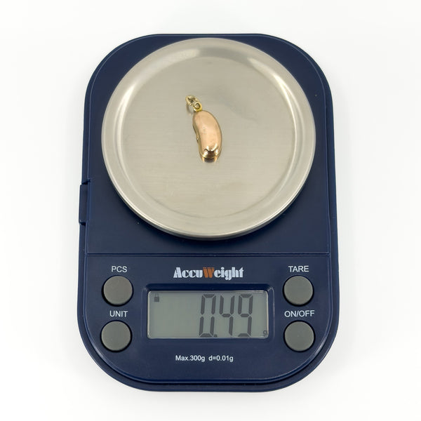 Tiny Antique 9ct Gold Rose Gold Lucky Bean Pendant / Charm 375