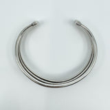 Vintage Sterling Silver Chunky Oval Trilogy Torque Bangle / Bracelet 925 29g
