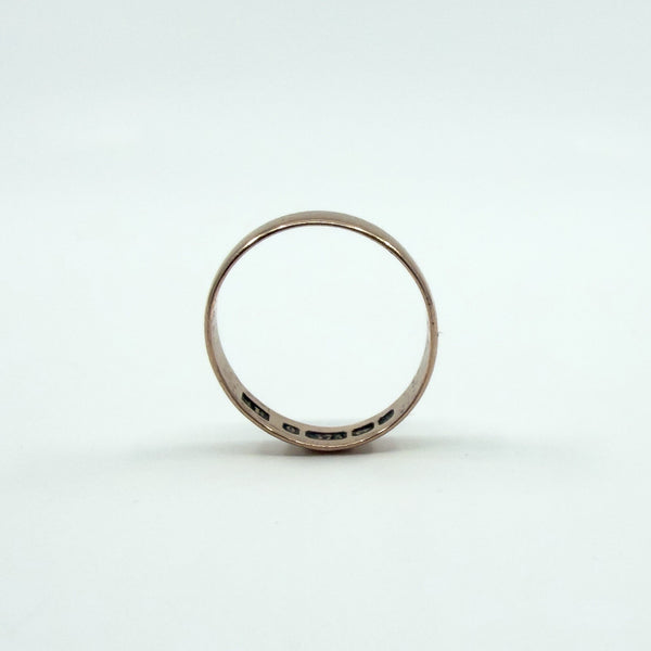 Antique Victorian 9ct Rose Gold Full Band / Ring 375 Size L (Birm 1900)
