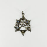 Large Ornate Vintage Sterling Silver Moonstone Pendant 925