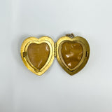 Vintage 9ct Gold Heart Locket Floral / Etched / Scroll Design Engraving 375 5.6g