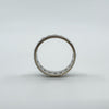 Vintage 9ct Gold & Silver White Spinel Engraved Full Eternity Band Ring Size N