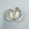 Vintage Sterling Silver Chunky Oval Floral Engraved Photo Locket 925