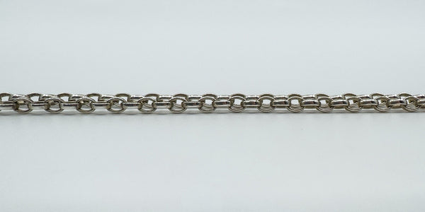 Vintage Sterling Silver 32” Belcher Links Chain & Swivel Dog Clip 925 17g