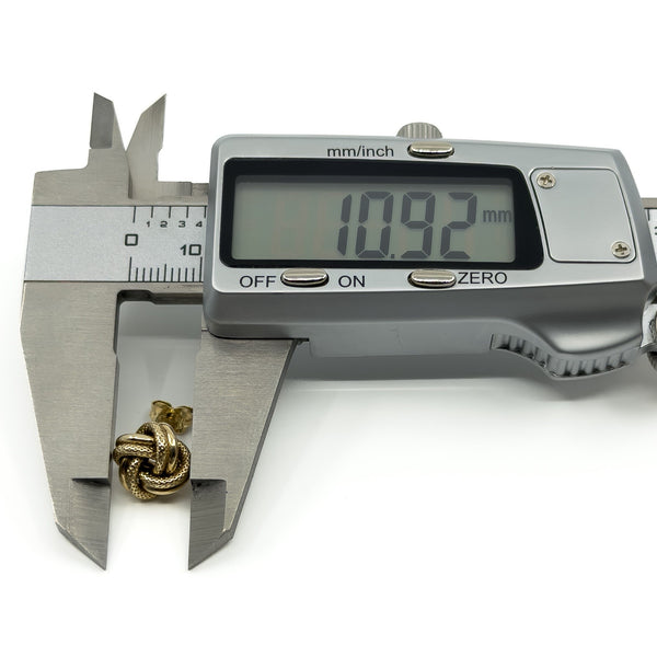 Vintage Chunky 9ct Gold Knotted Stud Earrings 375