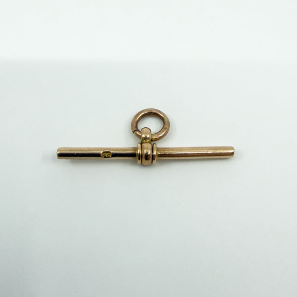 Vintage Antique 9ct Rose Gold T-Bar Pendant 375