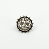Antique Victorian Aesthetic Sterling Silver Yellow & Rose Gold Floral Brooch 925