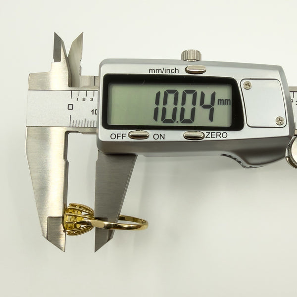 Vintage 9ct Gold 4.40ct Citrine Solitaire Cocktail Ring 375 Size K - L Birm 1992