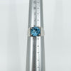 Vintage 2ct Blue Topaz Ring in Sterling Silver Size K