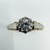 Vintage 18ct Gold & Platinum 0.20ct Diamond Solitaire Ring 750 Size N