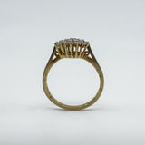 Vintage 9ct Gold 0.25ct Diamond Cluster Ring 375 Size O Engagement Stacking
