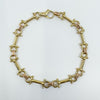 Rare Vintage 9ct Rose & Yellow Gold Horsebit Snaffle Equestrian 8.5” Bracelet 