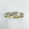 Vintage 9ct White Gold Paste Full Eternity Band / Ring Size M 