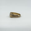 Chunky Vintage 9ct Gold 1.30ct Starburst Diamond Trilogy Ring Gypsy Band Size U