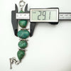 Chunky Turquoise Bracelet with T-Bar & Adjustable Hoops in Sterling Silver 925 