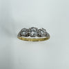 Vintage 18ct Gold & Platinum 0.40ct Diamond Trilogy Engagement Ring Size P