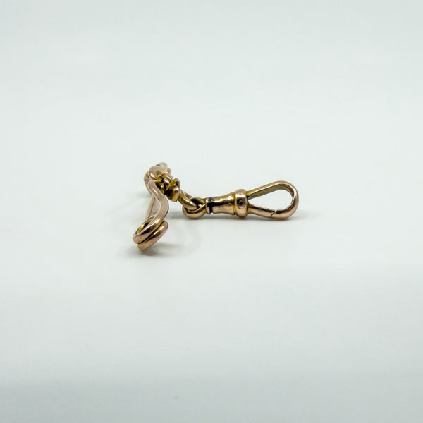 Antique 9ct Rose Gold Brooch & Dog Clip Connector Extender / Pendant / Charm 375