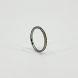 Skinny Platinum 0.28ct Diamond Eternity Band / Ring 950 Size P - Q