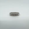 18ct White Gold 0.50ct Princess Cut Diamond Band / Ring 750 Size P