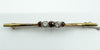 Vintage 18ct & 14ct Gold Diamond & Garnet Bar Brooch 750