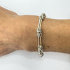 Vintage Sterling Silver Byzantine & Bar Links 7.5” Bracelet 925 13g