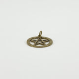 Vintage 9ct Rose Gold Engraved Pentagram / Pentacle Pendant 375 (Birm 1973)