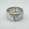 Vintage Sterling Silver Chunky Floral Engraved Bangle Bracelet 925 (Birm 1963)