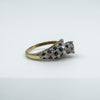 Vintage 9ct Gold Sapphire & Diamond Panther Ring Size O 
